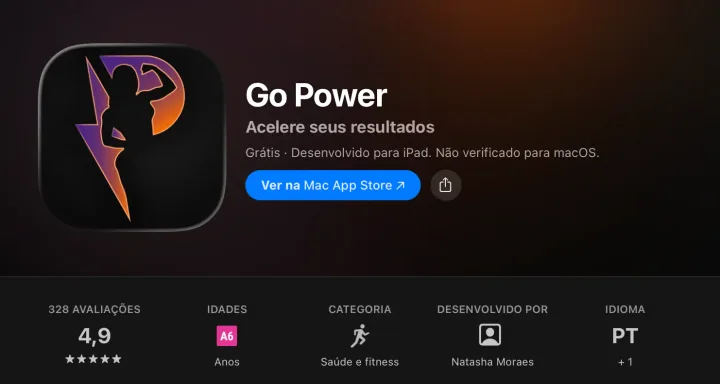 Go Power fitness app rating