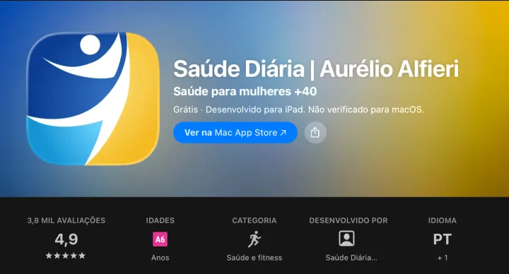 Saude Diaria fitness app rating